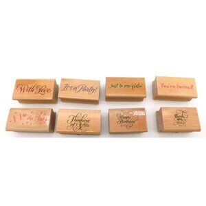 Lot of 8 Scrapbooking Stampers With Love Thank You Thinking of You Rubber Stamp